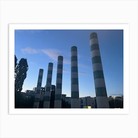 Smoke Stacks At Dusk Art Print