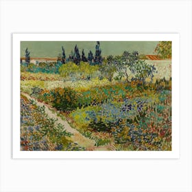 Garden In Bloom, Arles, July 1888 By Vincent Van Gogh Art Print
