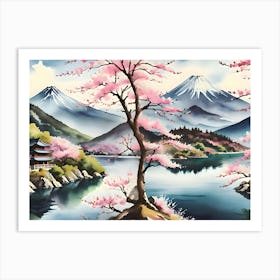 Japenese Land Scape Art Print