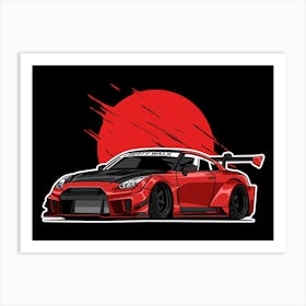 R35 Libery Walk Red Art Print