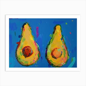 Avocado Halves Art Print