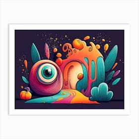 Halloween Colorful Monster 06 Art Print