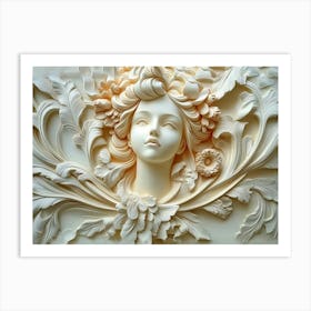 Beautiful 3d Relief Art 1 Art Print