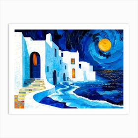 Seaside Beach Resort - Aegean Sea Art Print