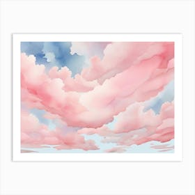 Watercolor Clouds 4 Art Print