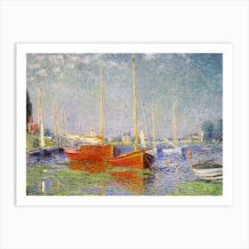 Red Boats At Argenteuil (1875), Claude Monet Art Print