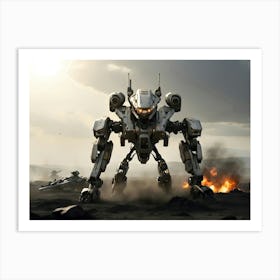 Ai army robotic dog Art Print