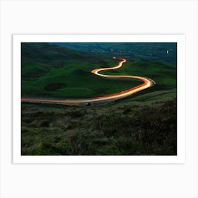 Long Exposure Of A Winding Road Art Print