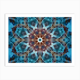 Alcohol Ink Abstraction Pattern Deep Blue Art Print