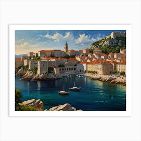 Old Town Of Dalmatia Art Art Print