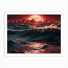 Sunset Over The Ocean 9 Art Print