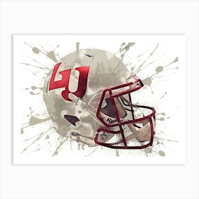 Liberty Flames NCAA Helmet Poster Art Print