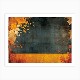 A Watercolor Paper With Grunge Texture Stained And Distressed Bearing Faint Traces Of Yellow And O (1) 2 Art Print