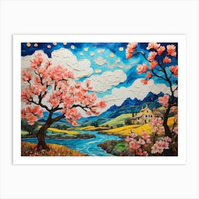 Cherry Blossoms ala Vincent 2 Art Print