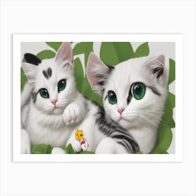 Two Cats Art Print