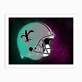 New Orleans Saints Helmet Style Art Print