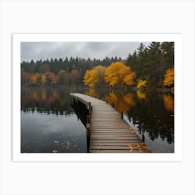 Dock On The Lake Art Print