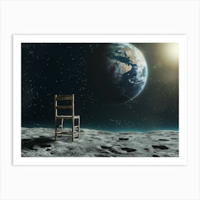 Chair On The Moon Art Print