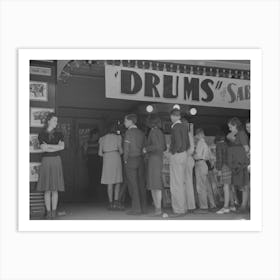 Schoolchildren Going To The Movies, San Augustine, Texas By Russell Lee 1 Art Print