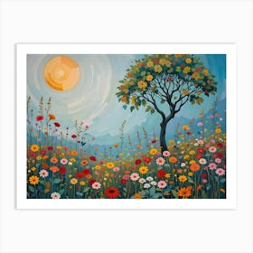 Tree In The Meadow 11 Art Print