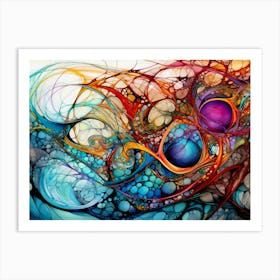 Abstract Art Of Tangled Nests Art Print