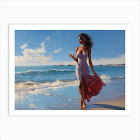 Wine on the Beach Art Print