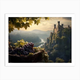 Vineyards And Castle Art Print