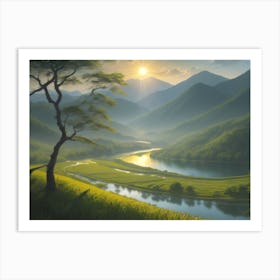 Sunrise over the Mountains Art Print