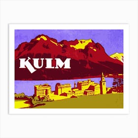 Kulm, Switzerland, Vintage Travel Poster Art Print