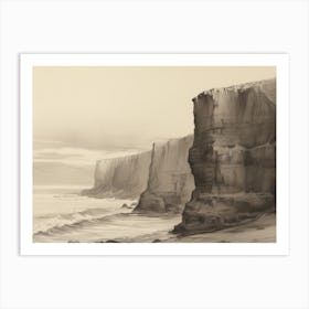 Antique Coastal Sketch Art Print