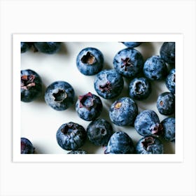 Blueberries, Macro Art Print