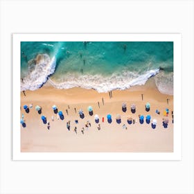 Aerial View Beach Club Summer Photography 6 Art Print