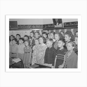 Schoolchildren Singing, San Augustine, Texas By Russell Lee Art Print