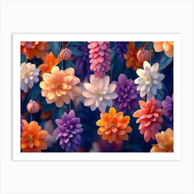 Colorful Flowers 6 Art Print