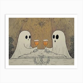 Ghosts At A Table Art Print