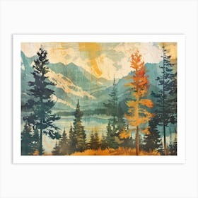 Vintage Landscape Illustration 5 Art Print