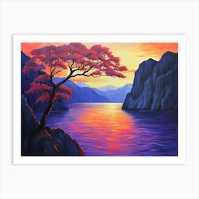 Sunset By The Lake 13 Art Print