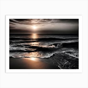 Sunset At The Beach 522 Art Print