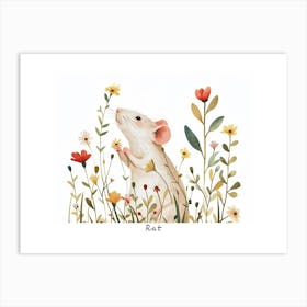 Little Floral Rat 1 Poster Art Print