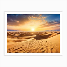 Sunset In The Desert 13 Art Print