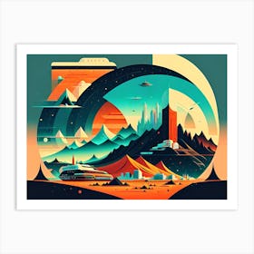 Space Landscape Art Print