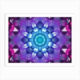 Blue And Purple Abstract Pattern 1 Art Print