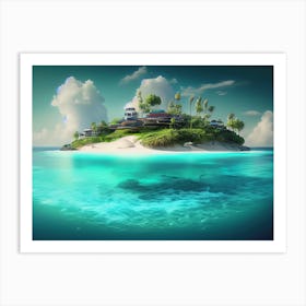 Dream Island And Sky In The Future Art Print