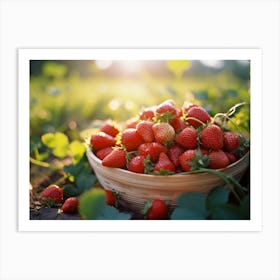 Basket Of Strawberries 9 Art Print