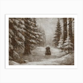 Snowy Forest Art Print