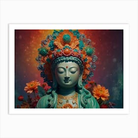 Buddha statue 1 Art Print