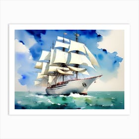 Sailing Ship Painting Art Print