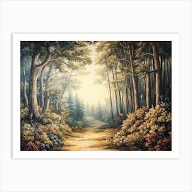 Path In the Forest Landscape as a Nature Art Print