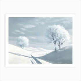 Minimal Winter Scene 11 Art Print