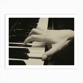 Black And White Piano Art Print